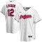 Men's Cleveland Indians Francisco Lindor #12 Nike White Home 2020 Jersey