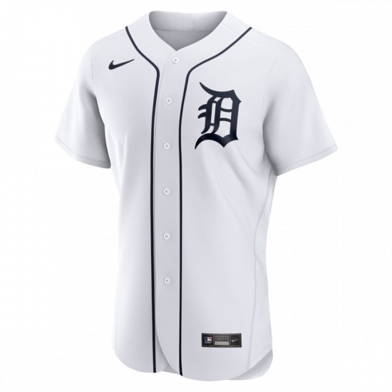 Detroit Tigers Nike Home Logo Authentic Team Jersey - White