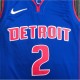 Men's Detroit Pistons Cade Cunningham #2 Nike Blue 2021/22 Swingman NBA Jersey - Icon Edition