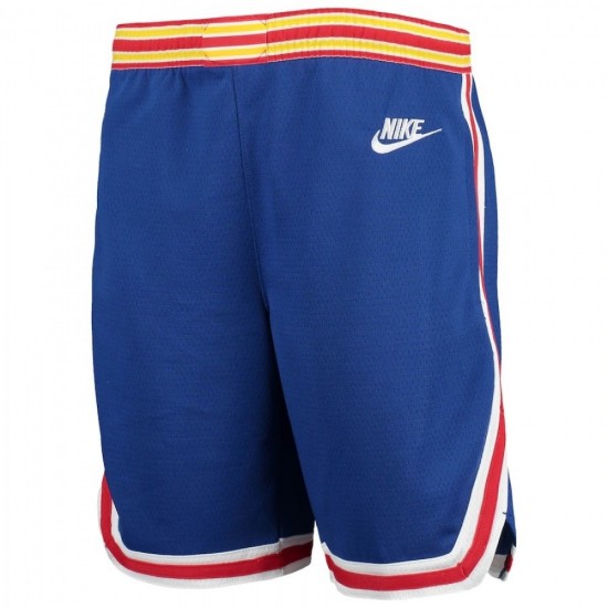 Men's Golden State Warriors Nike Royal 2021/22 Courtside Swingman Performance Shorts - Classic Edition