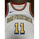 Men's Golden State Warriors Klay Thompson #11 White Classics Swingman Jersey - Classic Edition