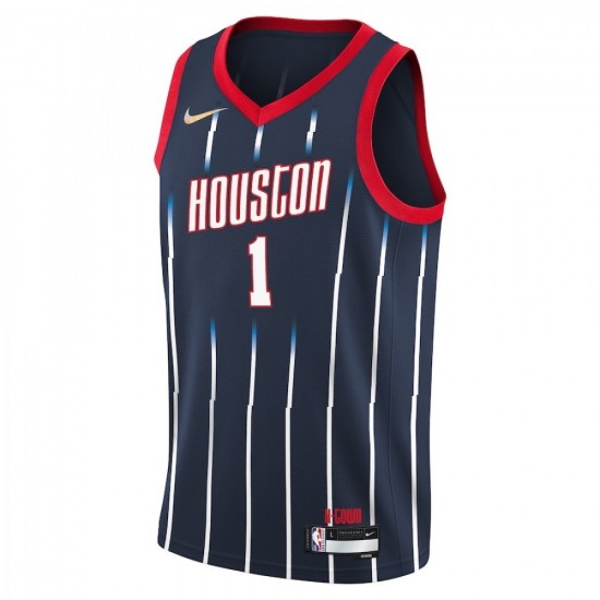 Men's Houston Rockets John Wall #1 Nike Navy 2021/22 Swingman Jersey - City Edition