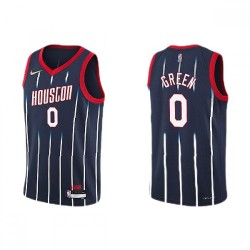 Men's Houston Rockets Jalen Green #0 Nike Navy 2021/22 Swingman Jersey - City Edition