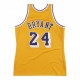 Men's Los Angeles Lakers Kobe Bryant #24 Throwback Mitchell & Ness Yellow 2007-08 Hardwood Classics Jersey