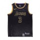 Men's Los Angeles Lakers Anthony Davis #3 Black Swingman Jersey - City Edition