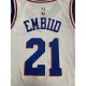Men's Philadelphia 76ers Joel Embiid #21 White Swingman Jersey - City Edition
