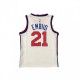 Men's Philadelphia 76ers Joel Embiid #21 White Hardwood Classics Finished Swingman Jersey
