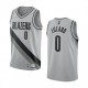 Men's Portland Trail Blazers Damian Lillard #0 Nike Grey 2020/21 Swingman NBA Jersey- Earned Edition