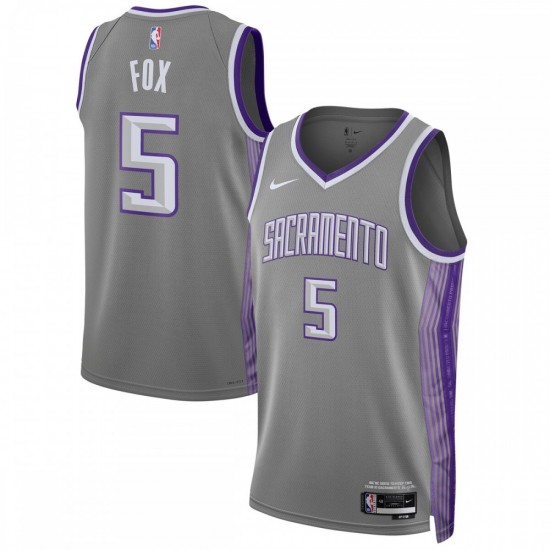 De'Aaron Fox Sacramento Kings Nike Unisex 2022/23 Swingman Jersey - City Edition - Anthracite
