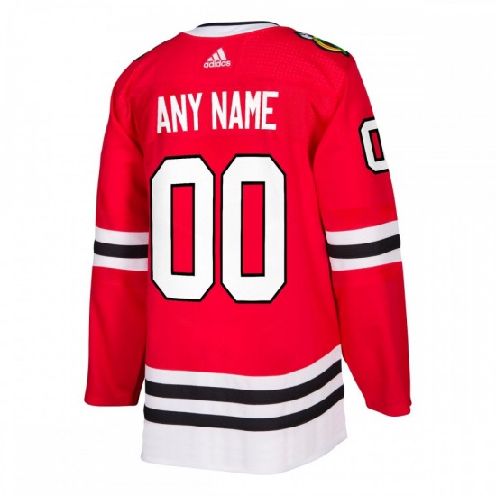 Chicago Blackhawks adidas Authentic Custom Jersey - Red