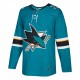 San Jose Sharks adidas Home Authentic Blank Jersey - Teal